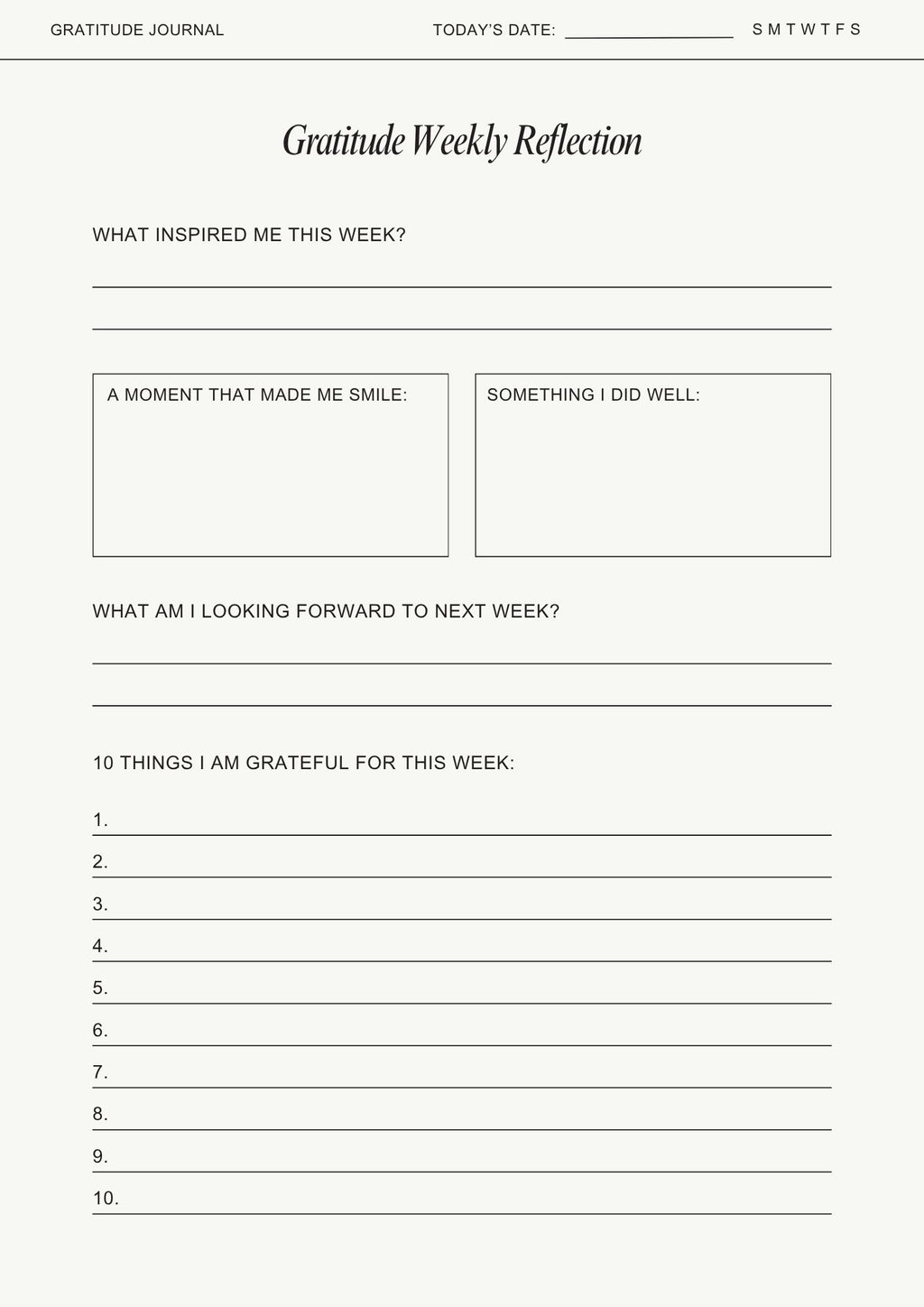 The Gratitude Journal