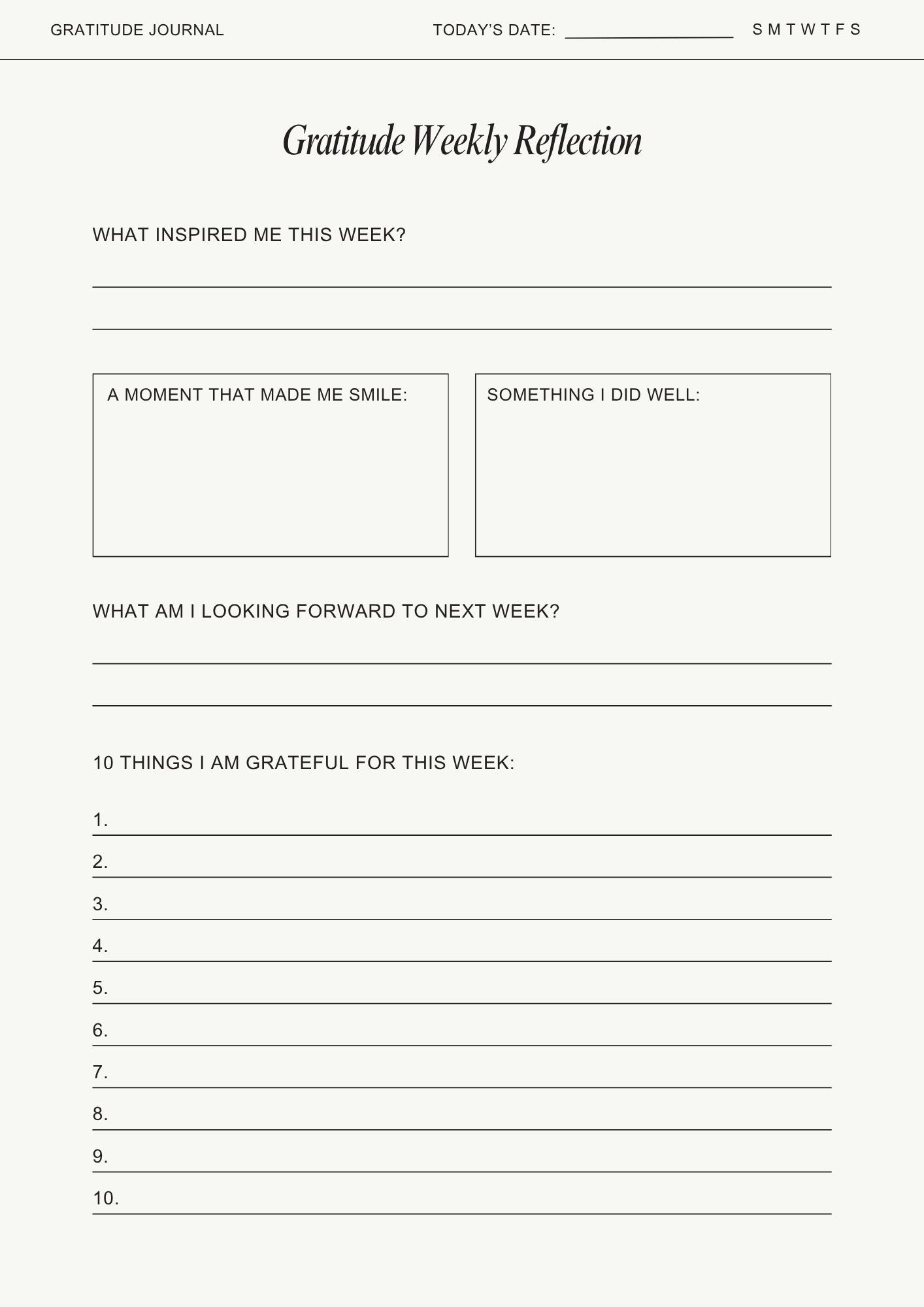 The Gratitude Journal
