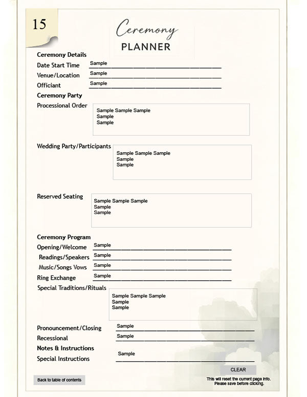 Yes To All Interactive Wedding Planner