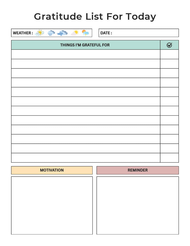 The Gratitude Journal