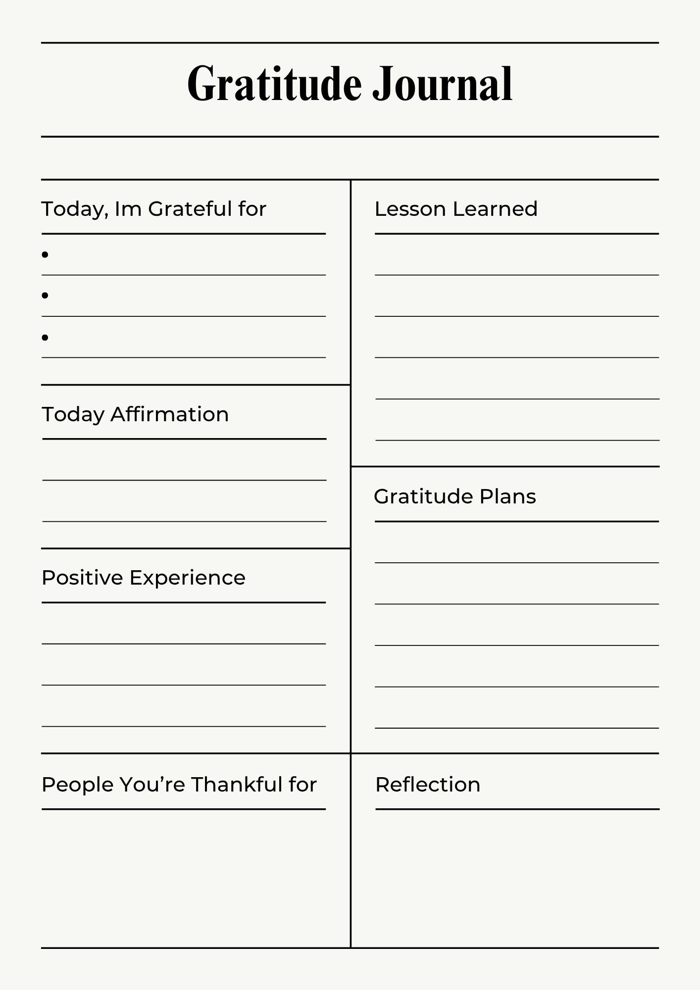 The Gratitude Journal