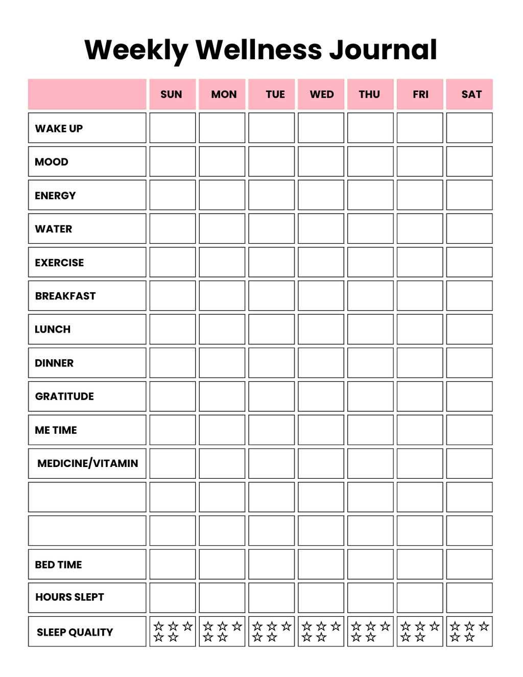 Wellness Journal