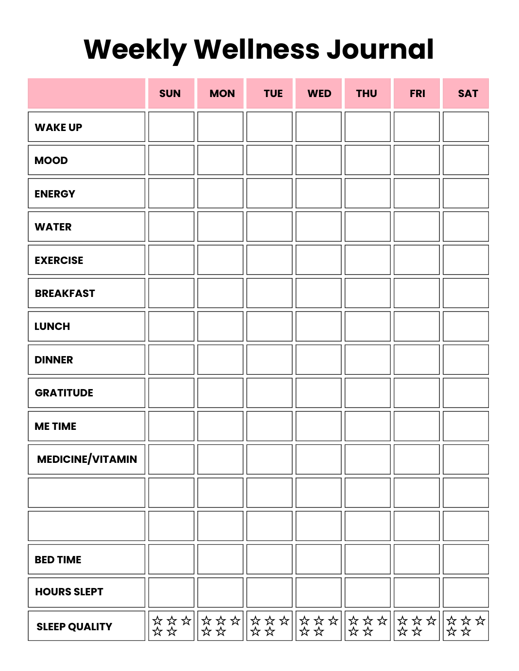 Wellness Journal