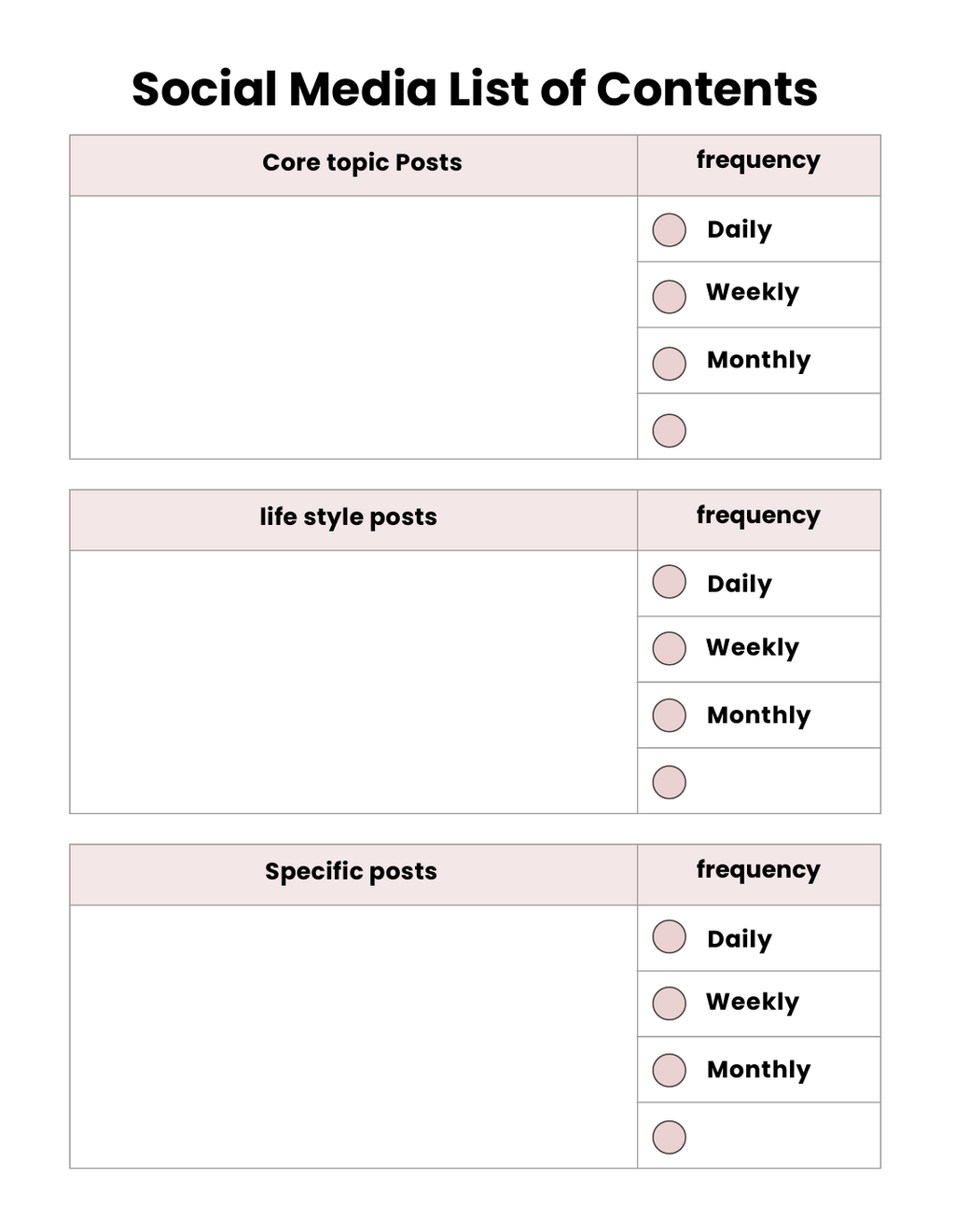 Social Media Planner
