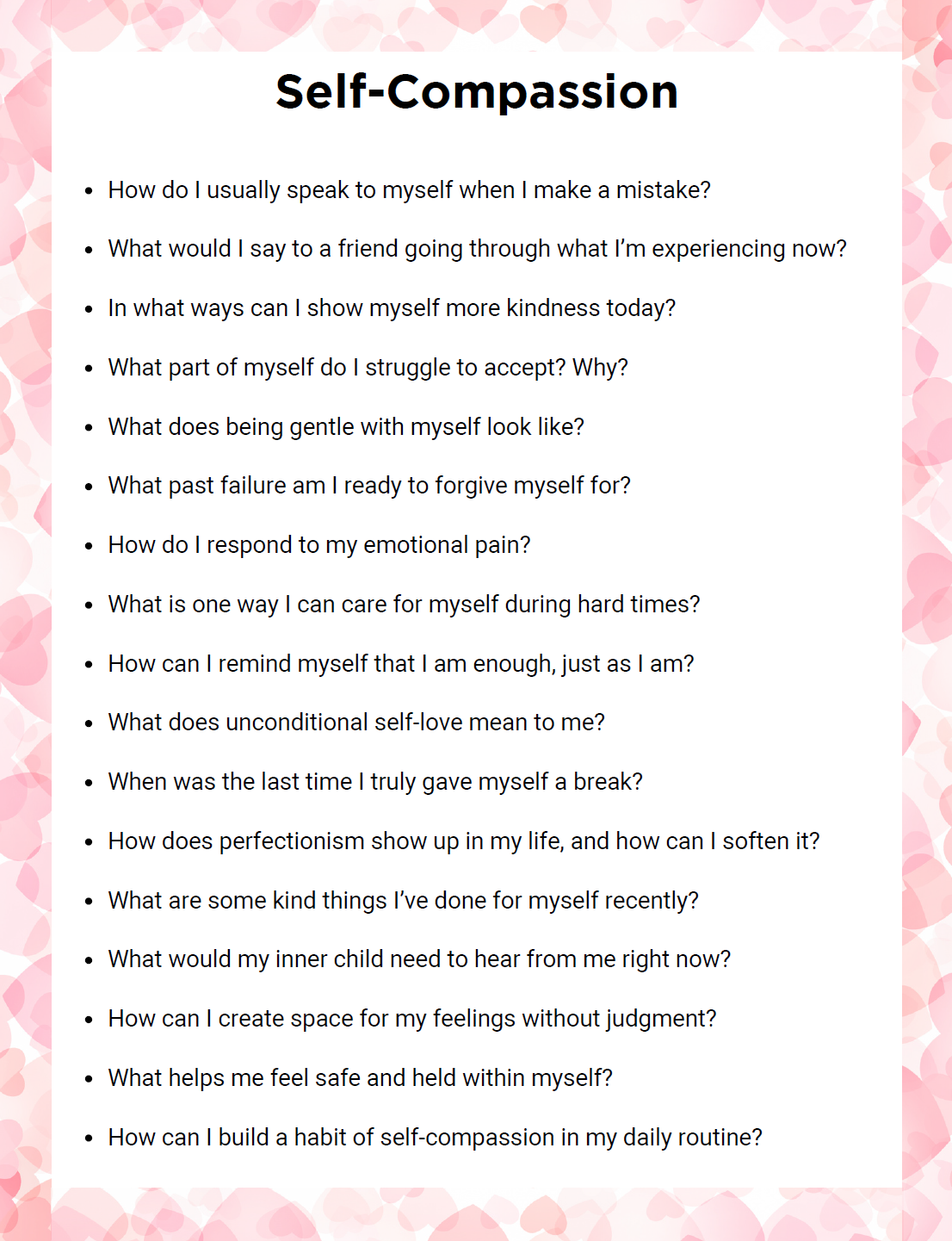 Self Care Journal Prompt