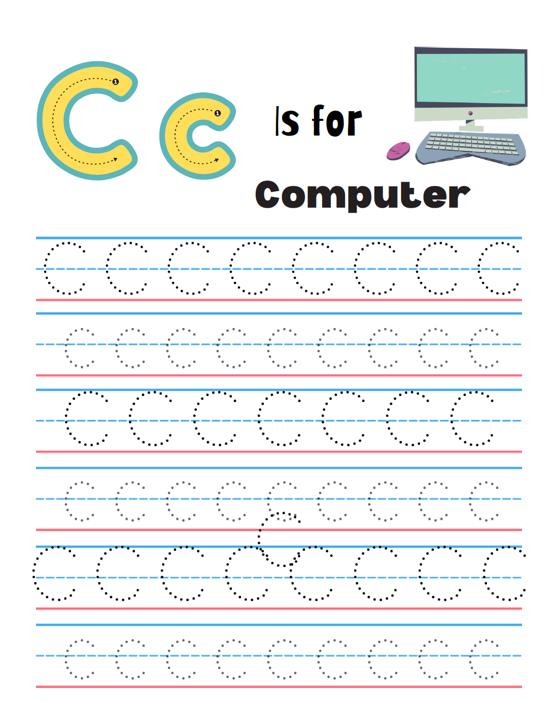 ABC Alphabet Tracing Worksheet